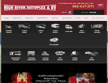 Tablet Screenshot of highriverautoplex.com